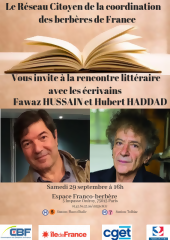 Rencontre avec Hubert Haddad au Réseau Citoyen de la Coordination des Berbères de France