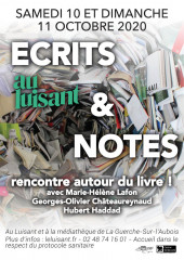 Georges-Olivier Chateaureynaud et Hubert Haddad aux rencontres littéraires « Écrits & Notes »